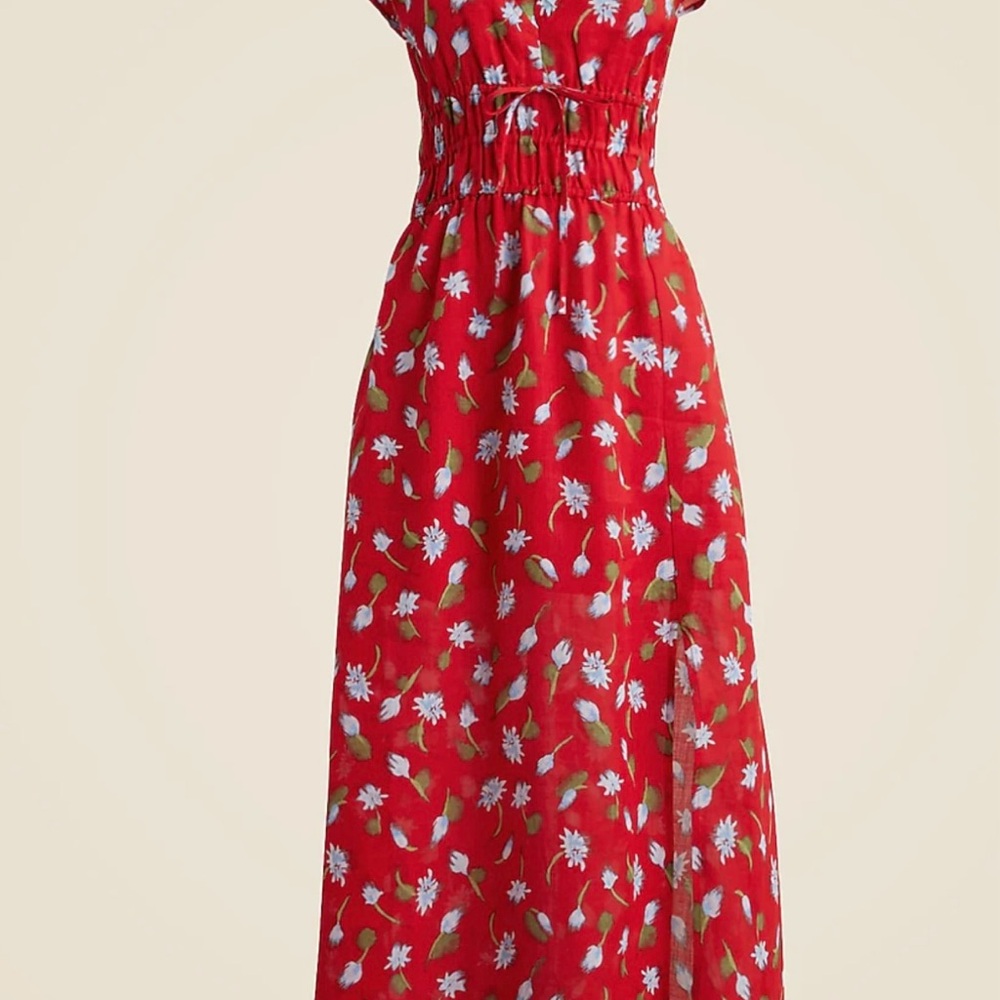 J. Crew Red Floral Maxi Dress new with tags still in plastic packet